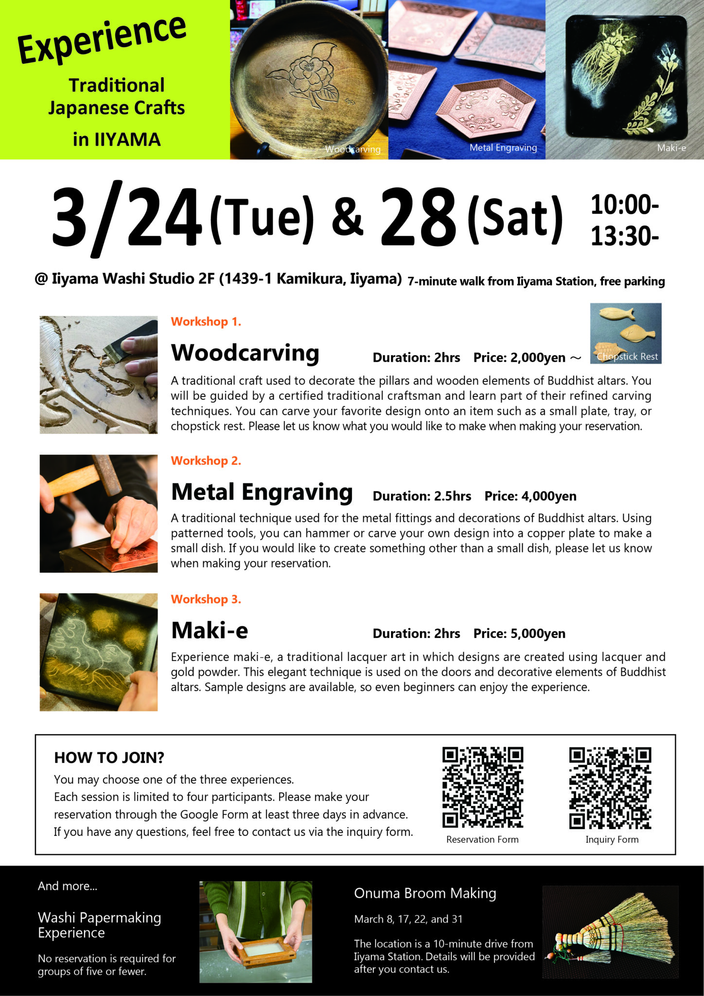 [Mar 24 & Mar 28] Craft Experience: “Traditional Craft Techniques in ...