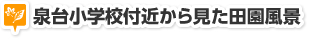 泉台小学校付近から見た田園風景
